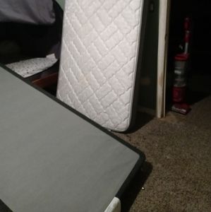 Single bed with spingbox and frame